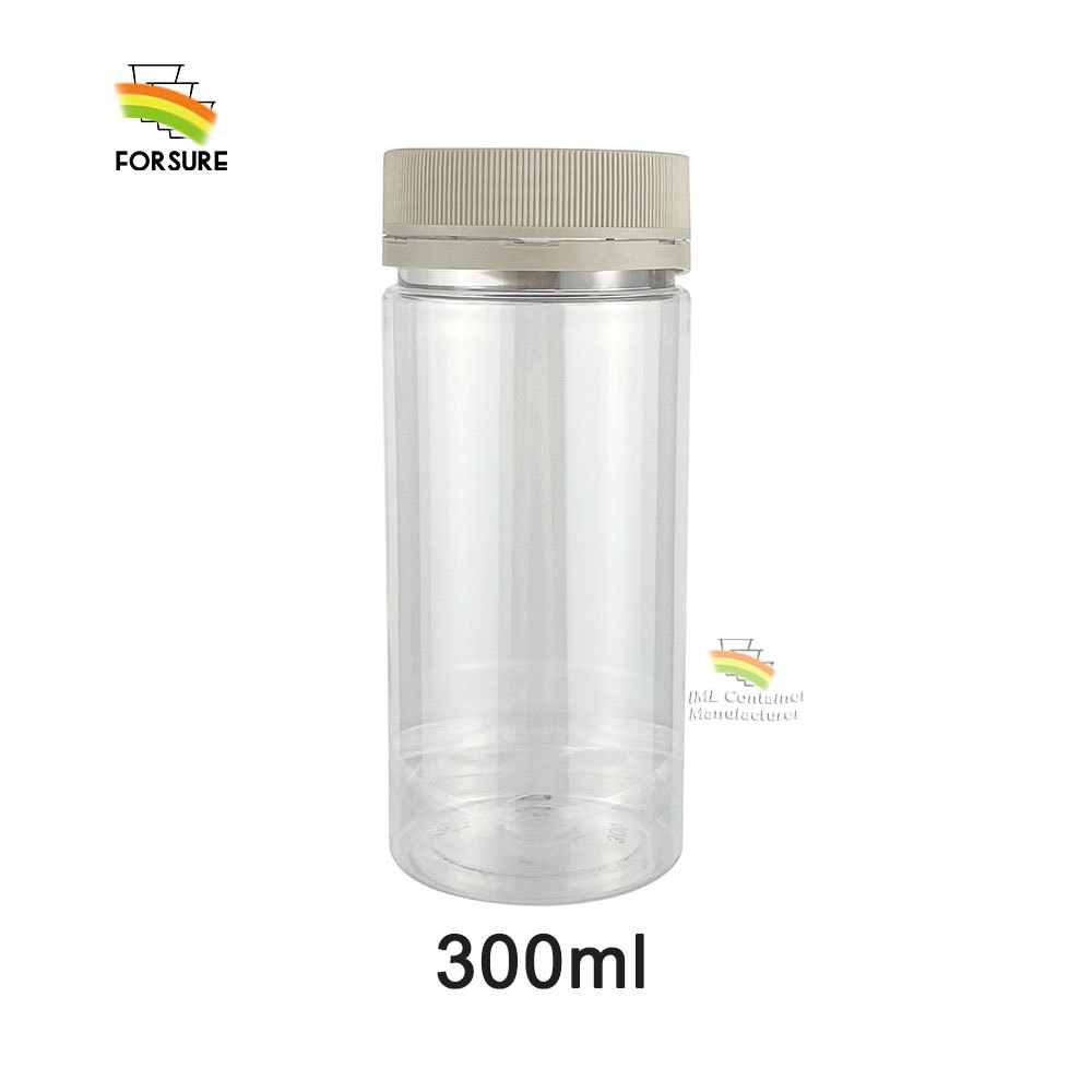 300ml 定制塑料食品罐生产商 饼干坚果零食存储PET罐